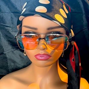 Adult Orange Tinted Glasses With Shades